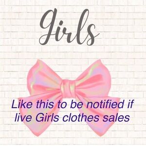Like this flyer to be notified when I go live with girls/tween sized clothes.